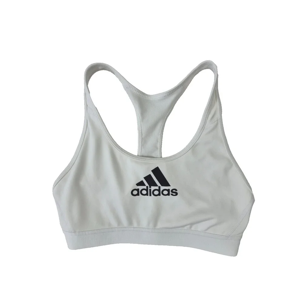 Adidas Sports Bra Women's Medium White Racerback Medium Support